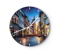 Horloge murale en verre 40x40cm Silencieuse Cracovie Église Mariacki Wall Clock