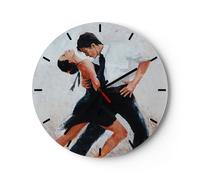 Horloge murale en verre 40x40cm Silencieuse danse danseuse Wall Clock Decoration