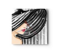 Horloge murale en verre 40x40cm Silencieuse femme style mode Wall Clock