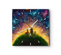 Horloge murale en verre 40x40cm Silencieuse homme nature Wall Clock Decoration