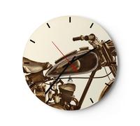 Horloge murale en verre 40x40cm Silencieuse moteur rétro Wall Clock Decoration