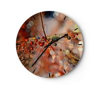 Horloge murale en verre 40x40cm Silencieuse toile d'araignée moderne Wall Clock