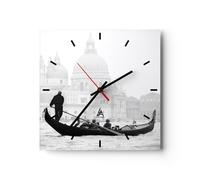 Horloge murale en verre 40x40cm Silencieuse Venise basilique Wall Clock