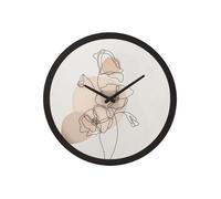 Paris Prix Horloge murale ronde Fleurs – Métal et verre – 40 cm multicolore