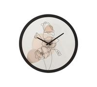 Horloge Murale en Verre "Fleurs" 40cm Multicolore