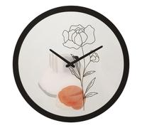 Horloge Murale en Verre "Rose" 40cm Multicolore