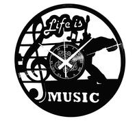 Horloge Murale en Vinyle avec Horloge Karma instantanée LP 33 Tours Disque Deejay Life is Music, Vintage, Fait à la Main