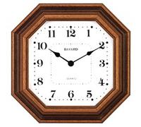 Horloge murale entourage bois octogonale Bayard option de sonnerie : Sans sonnerie