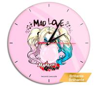 ERT GROUP - Horloge murale Harley Quinn Suicide Squad DC Comics avec cadran brillant, diamètre 30.5 cm, mécanisme silencieux, alimentation par pile AA