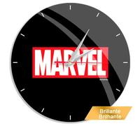 ERT GROUP Horloge Murale Marvel avec Cadran Réfléchissant 30,5 cm - Mécanisme Silencieux, Aiguilles en Métal - Fonctionne sur Pile AA