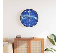 Horloge murale et échelles et aiguilles lumineuses bleu Ø30 cm vidaXL