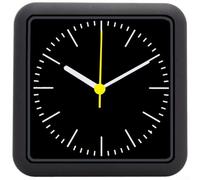 Horloge murale étanche à l'eau et à la poussière pour la maison et le bureau sans installation de poinçon (noir)