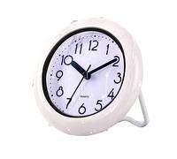 Horloge Murale étanche avec Porte-Serviettes - Mouvement à Quartz - Cadre en Plastique - Flexible à Suspendre ou à Poser - Petite Horloge Moderne silencieuse pour Le Salon et la Cuisine