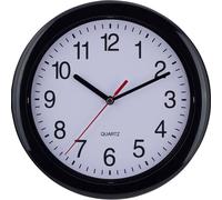 Eurotime Horloge murale 22221 – à quartz 25 cm – Noir
