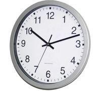 Horloge murale - EUROTIME - 56831-07 - 30 cm - Radiopilotée - Argent et Blanc