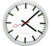 Horloge murale EUROTIME 59530-07 radiopiloté(e) 35 cm argent mécanisme dhorloge silencieux