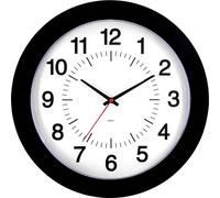 Horloge murale EUROTIME 80514-05 à quartz 30.5 cm noir