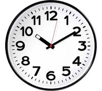 Horloge murale EUROTIME 82320 à quartz 300 mm x 50 mm noir