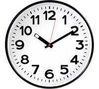 Horloge murale EUROTIME 82320 à quartz 300 mm x 50 mm noir