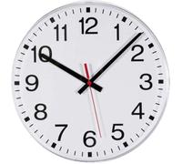 Eurotime Horloge murale 55000 radiopilotée 30 mm blanc