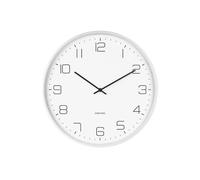 Karlsson Horloge murale Lofty – métal mat blanc – 40x40x4,5x40 cm