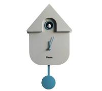 Horloge murale - FISURA - Coucou gris - Plastique ABS - 21,5 cm - Design classique intemporel