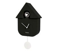 fisura. - Coucou Horloge Noir et Blanc. Coucou Murale. Pendule Murale Originale. 3 Piles AA Non incluses. 21,5x8x41,5. Plastique ABS.