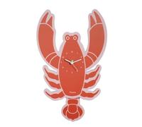 Horloge murale - Fisura - Modèle homard - Silencieuse - 38 x 20 cm - Bois et ABS
