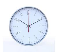 Horloge murale fonctionnelle en aluminium pour bureaux, maisons et zones d'attente (blanc)