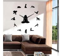 Horloge murale géante à faire soi-même pour trouver votre équilibre, méditation, décoration murale, décoration d'intérieur, grande horloge murale moderne, cadeau pleine conscience