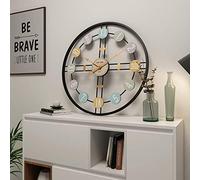 Horloge Murale Geante Moderne, 40 cm / 50 cm / 60 cm / 80 cm Grande Horloge Pendule Murale en Métal Style Vintage Décorative pour Salon Chambre Cuisine Maison,40cm