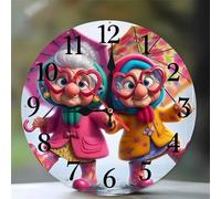 Horloge Murale Grand-mère Umbrella 40cm, Moderne Silencieuse Pendule Murale, Arabes Chiffres Pendules Murales Facile à Lire, horloge murale Ronde pour Décoration de Cuisine Salon Chambre Bureau