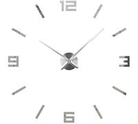Horloge Murale Grande Horloge Murale Design Moderne Quartz 3D DIY Grandes Horloges De Cuisine Décoratives Acrylique Miroir Autocollants Horloge Murale Décor À La Maison Argent 37 Pouces