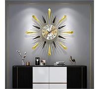 Horloge murale grande horloge murale ronde en fer forgé, horloge murale décorative horloge silencieuse pour décoration intérieure d'hôtel chambre et salon, 68 cm art décoration de la maison horloges