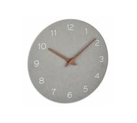 TFA Dostmann Horloge Murale analogique, 60.3054.10, Aiguilles en Bois, Mouvement Silencieux, Mouvement de qualité, Gris béton