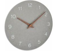 TFA Dostmann - Horloge murale 60.3054.10 - Aiguilles en bois, mouvement silencieux - Gris béton