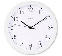 Hama Horloge murale Elba – Pendule quartz silencieuse Ø25 cm, verre, pile incluse – Blanc