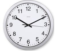 Hama Horloge murale Majorque Ø 30 cm – Quartz, affichage grand format, pile incluse – Argenté