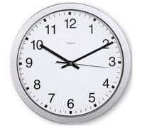 Hama Horloge murale Majorque Ø 30 cm – Quartz, affichage grand format, pile incluse – Argenté
