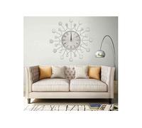 325165 Vidaxl Wall Clock Silver 40 Cm Metal