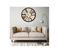 vidaXL Horloge murale Métal 60 cm Multicolore