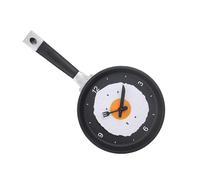 Horloge Murale, Horloge Murale Décorative de Cuisine, Poêle 3D avec Horloge Murale en Forme D'œuf au Plat, Design Moderne pour la Décoration de Cuisine, Forme de Poêle à Frire en ABS(Rose)