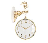 Horloge Murale Horloge Murale Moderne Double Face, décoration de cerf de la Mode horloges suspendues Doubles, 3D Montre Une Montre Murale rotative, Horloge de Mouvement muet, décoration décorative