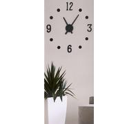 Horloge murale, horloge murale noire, 31x11x5 cm