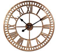 Horloge murale horloge murale surdimensionnée silencieuse non cachée non coiffée en métal chiffres romains moderne horloge murale décorative moderne pour salon, bureaux, barres, hôtels Décoration