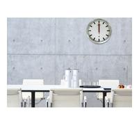 Horloge murale/horloge radio pilotée STATION, argent