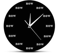 Horloge Murale Horloges murales Time is Now Horloge Murale Iconique Now Time Horloge de Motivation Votre Rappel Quotidien pour Vivre dans Le Moment présent Trésor de Votre Temps Cadeau pour Enfants