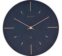 Horloge murale intermittente en résine 30cm - Bleu marine & or WD2305 (Taille unique) (Bleu marine)