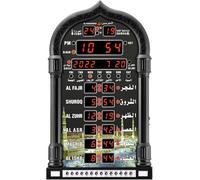 Horloge murale islamique numérique 5 Namaaz avec musique MAKKAH, rappel AZAN, calendrier lunaire, heure mondiale, AZAN pour les villes du monde