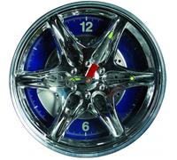 Out Of The Blue Horloge murale Jante Métal Bleu avec LED